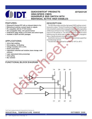 IDTQS3126QG8 datasheet  